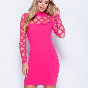 Laser Cut Mini Dress